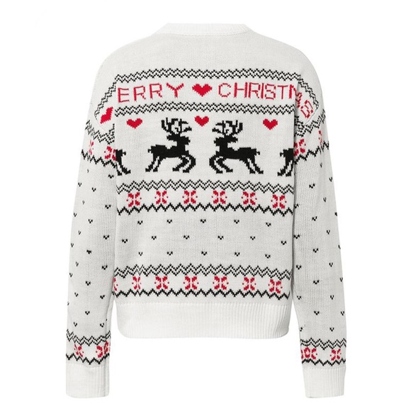 Christmas Sweater Nordic Print White - Picture 13 of 17